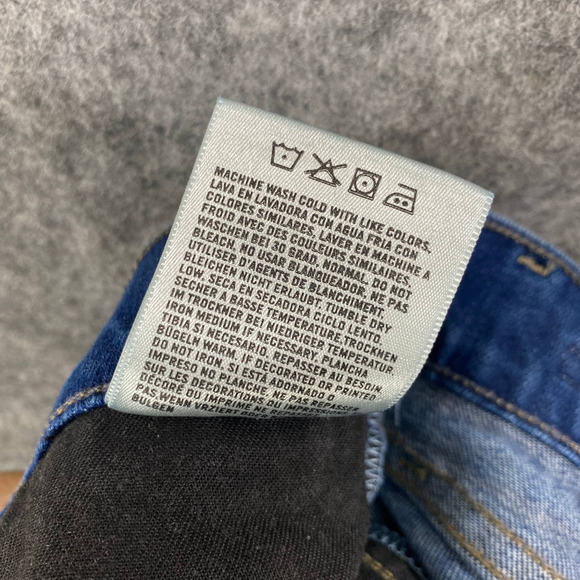 Citizens Of Humanity Jeans 28 Blue Denim Dani Cropped Straight Leg Cuffed - Picture 12 of 13